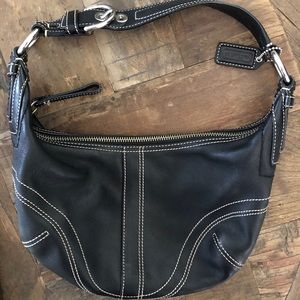 Black, Leather Coach Bag